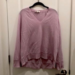 White and Warren Pink Cashmere sweater